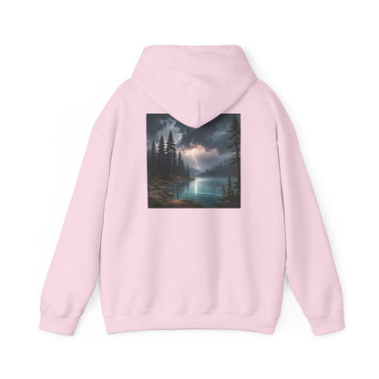 Lightning Lake Hooded Sweatshirt Cozy Unisex Hoodie Perfect Gift for Artists Stylish Hooded Pullover Artsy Sweatshirt