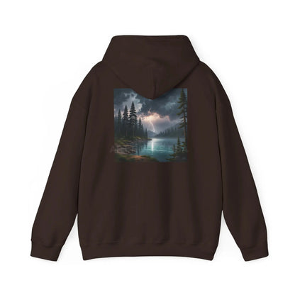 Lightning Lake Hooded Sweatshirt Cozy Unisex Hoodie Perfect Gift for Artists Stylish Hooded Pullover Artsy Sweatshirt