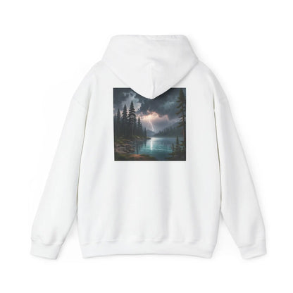 Lightning Lake Hooded Sweatshirt Cozy Unisex Hoodie Perfect Gift for Artists Stylish Hooded Pullover Artsy Sweatshirt