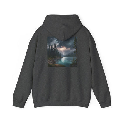 Lightning Lake Hooded Sweatshirt Cozy Unisex Hoodie Perfect Gift for Artists Stylish Hooded Pullover Artsy Sweatshirt