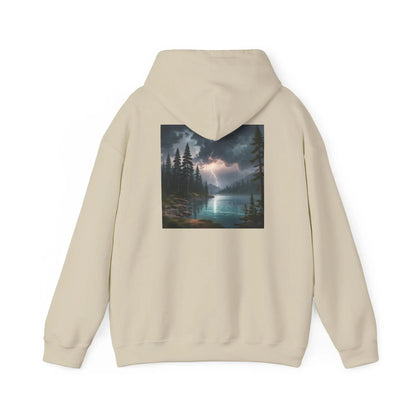 Lightning Lake Hooded Sweatshirt Cozy Unisex Hoodie Perfect Gift for Artists Stylish Hooded Pullover Artsy Sweatshirt
