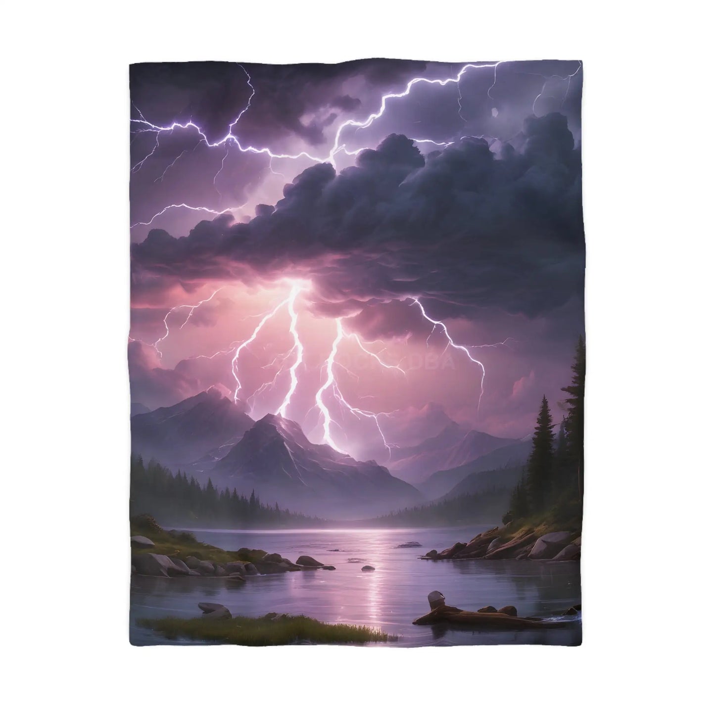 Lightning Storm Microfiber Duvet Cover | Nature Bedroom Decor Cozy Bedding Gift for Nature Lovers Home Aesthetic Stormy