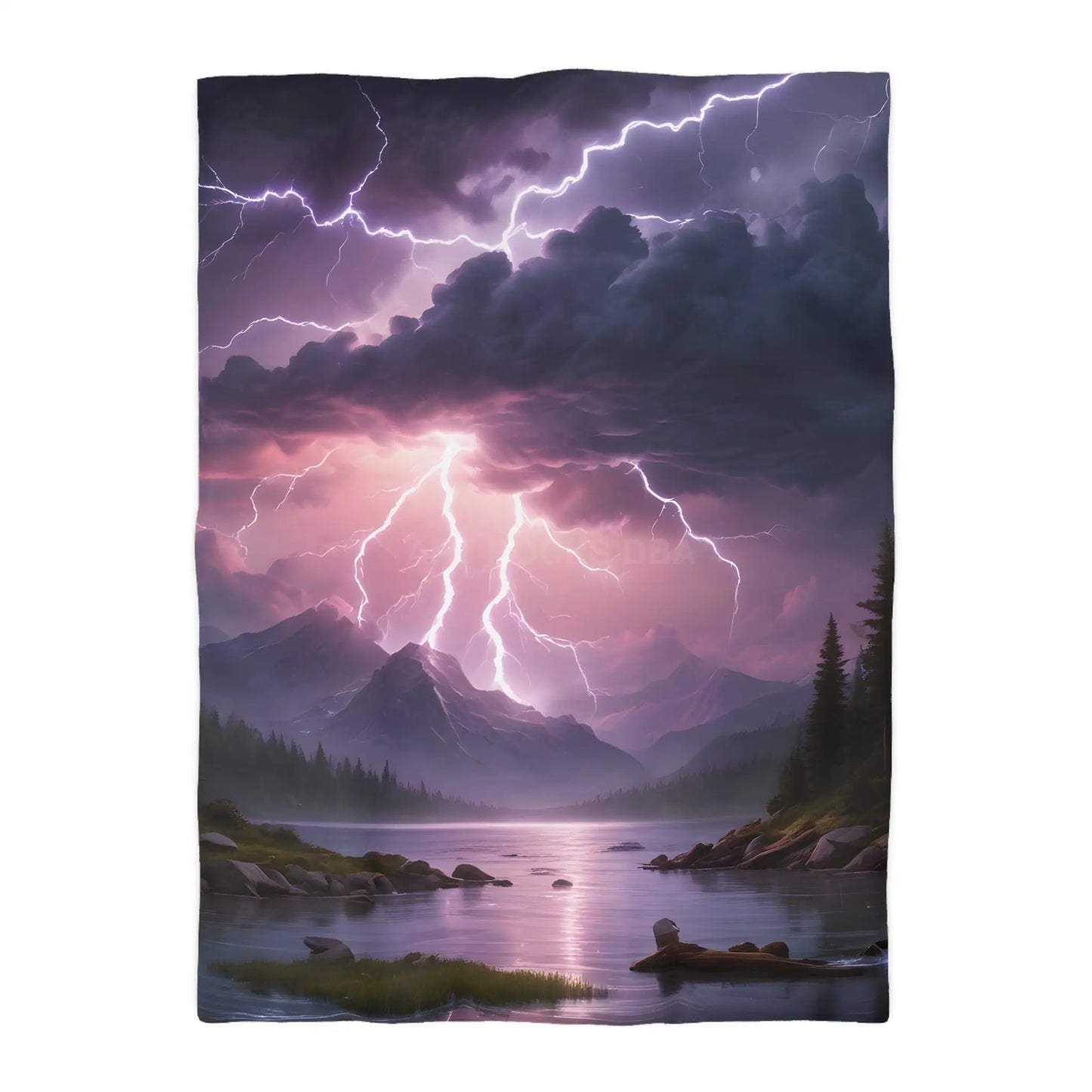 Lightning Storm Microfiber Duvet Cover | Nature Bedroom Decor Cozy Bedding Gift for Nature Lovers Home Aesthetic Stormy