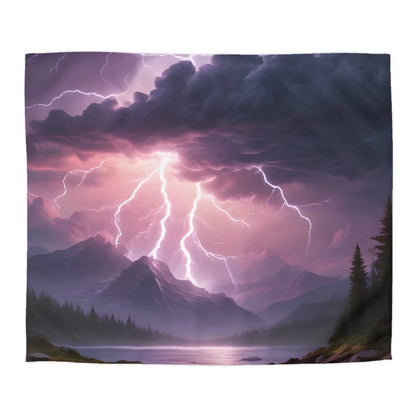 Lightning Storm Microfiber Duvet Cover | Nature Bedroom Decor Cozy Bedding Gift for Nature Lovers Home Aesthetic Stormy
