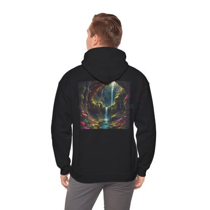 Magical Cave Unisex Hooded Sweatshirt Artistic Gift Cozy Hoodie Unisex Pullover Graphic Sweatshirt Festival Wear