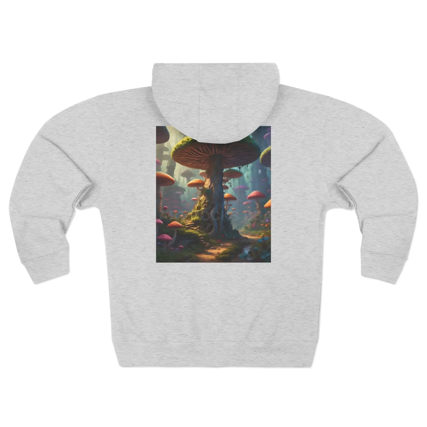Magical Mushroom Fairytale Zip-Up Sweatshirt - XS / Heather Grey - Hoodie