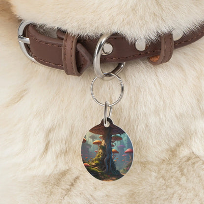 Magical Mushroom Forest Pet Tag — Enchanted Woodland Dog/Cat ID Tag - 1’’ - Pets