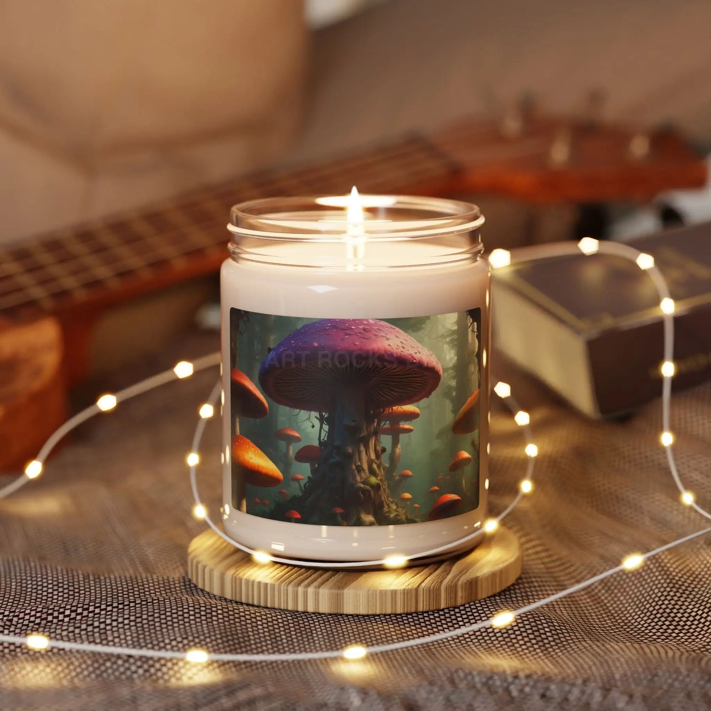 Magical Mushroom Scented Soy Candle Cozy Home Decor Eco-Friendly Gift Aromatherapy Relaxation Fall Decor Nature Lovers