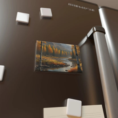 Magnet Fall River Mountains Rectangle Design - 1 pc / 2’’ x 3’’ / Rectangle - Home Decor