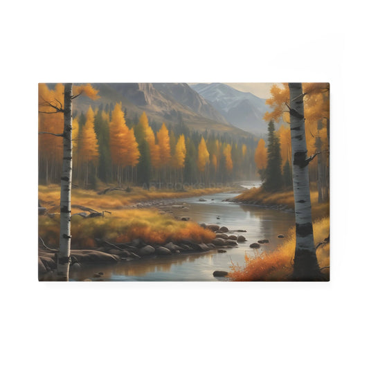 Magnet Fall River Mountains Rectangle Design - 1 pc / 2’’ x 3’’ / Rectangle - Home Decor