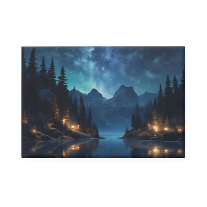 Magnetic Landscape Art Scenic Refrigerator Magnet Home Decor Gifts for Nature Lovers Mountain and Lake Magnet Moonlight