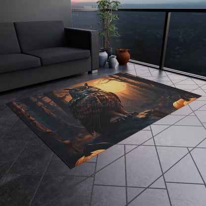 Majestic Owl Outdoor Rug Boho Home Decor Fall Decor Patio Entrance Mat Camping Rug Animal Rug - 60’’ × 84’’ - Home Decor