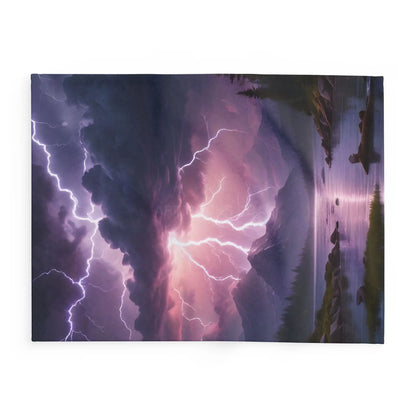 Majestic Thunderstorm Fleece Blanket | Cozy Soft Throw for Nature Lovers | Perfect for Home Décor Gift Camping Cozy