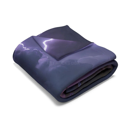Majestic Thunderstorm Fleece Blanket | Cozy Soft Throw for Nature Lovers | Perfect for Home Décor Gift Camping Cozy