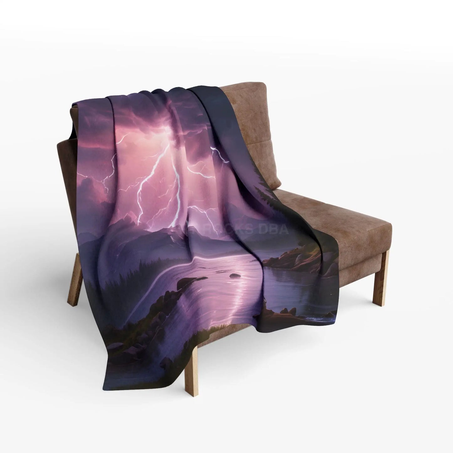 Majestic Thunderstorm Fleece Blanket | Cozy Soft Throw for Nature Lovers | Perfect for Home Décor Gift Camping Cozy