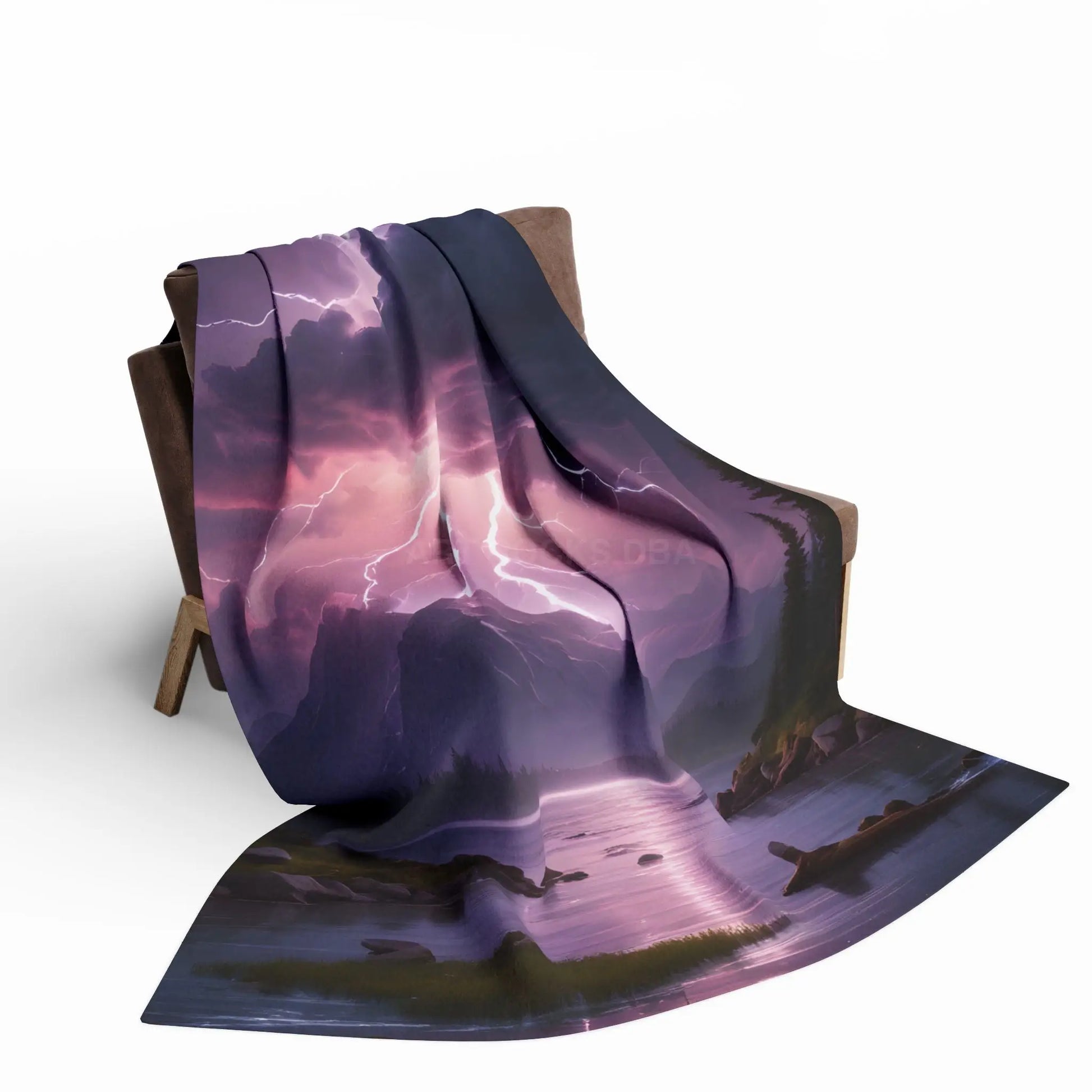 Majestic Thunderstorm Fleece Blanket | Cozy Soft Throw for Nature Lovers | Perfect for Home Décor Gift Camping Cozy