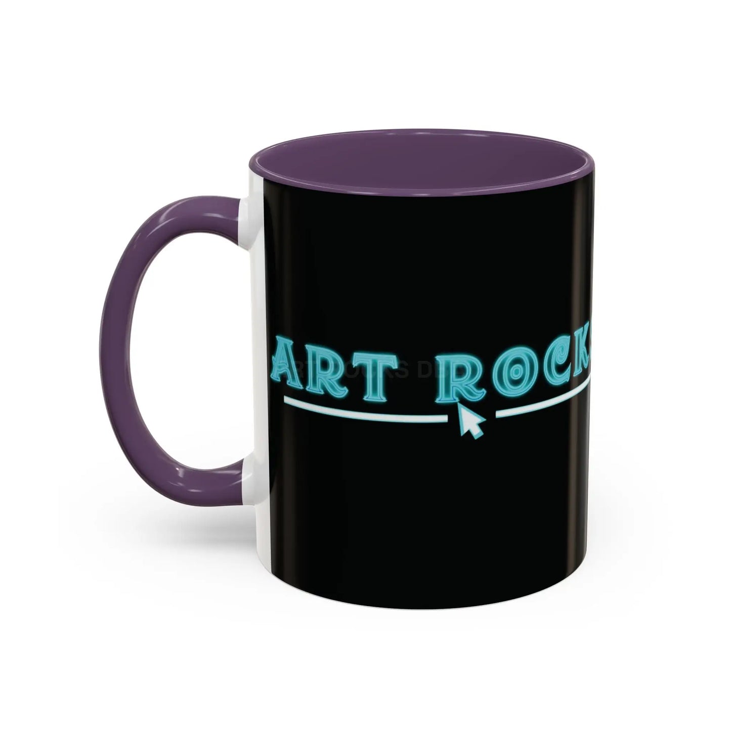 Majestic Wolf – Retro Neon Graphic Accent Mug (11/15oz) - Mug