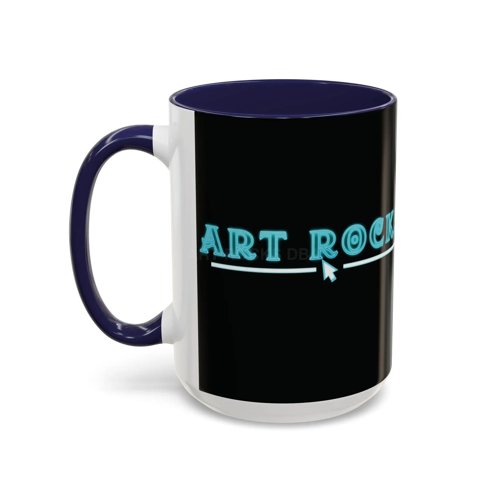 Majestic Wolf – Retro Neon Graphic Accent Mug (11/15oz) - Mug