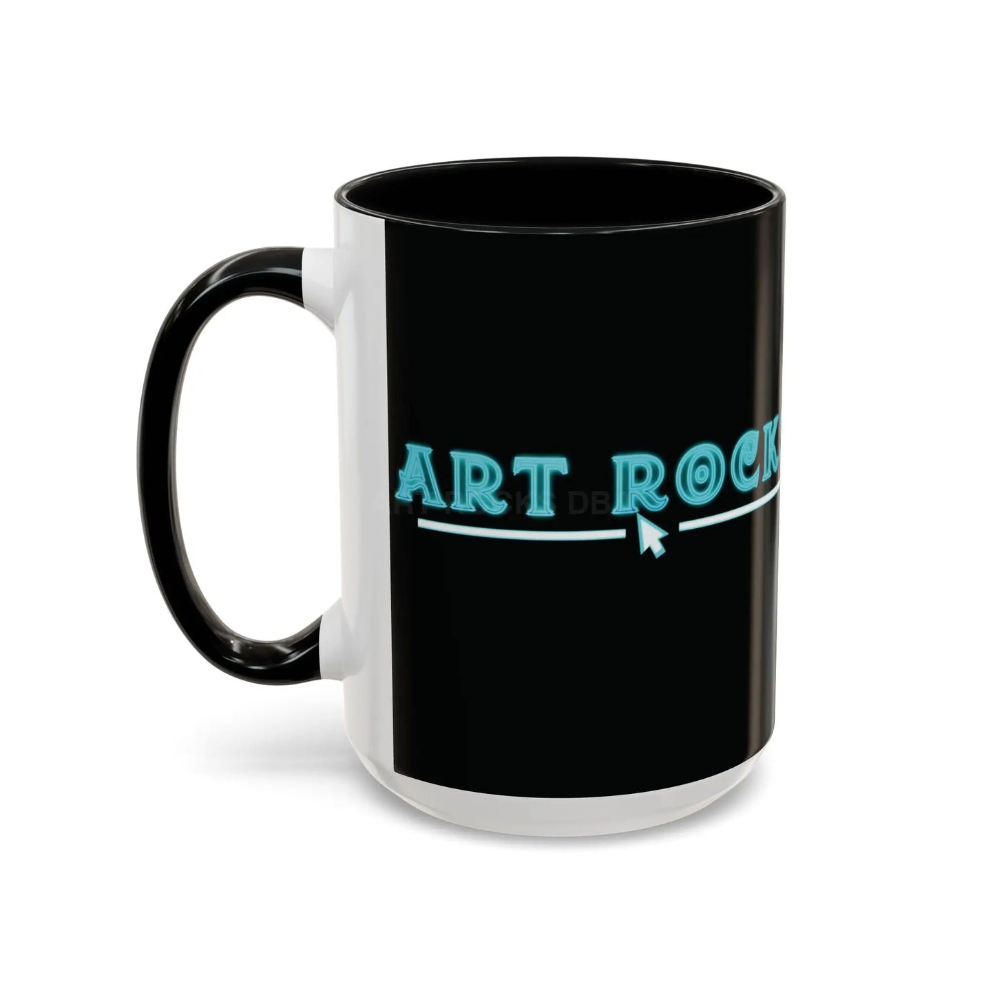 Majestic Wolf – Retro Neon Graphic Accent Mug (11/15oz) - Mug
