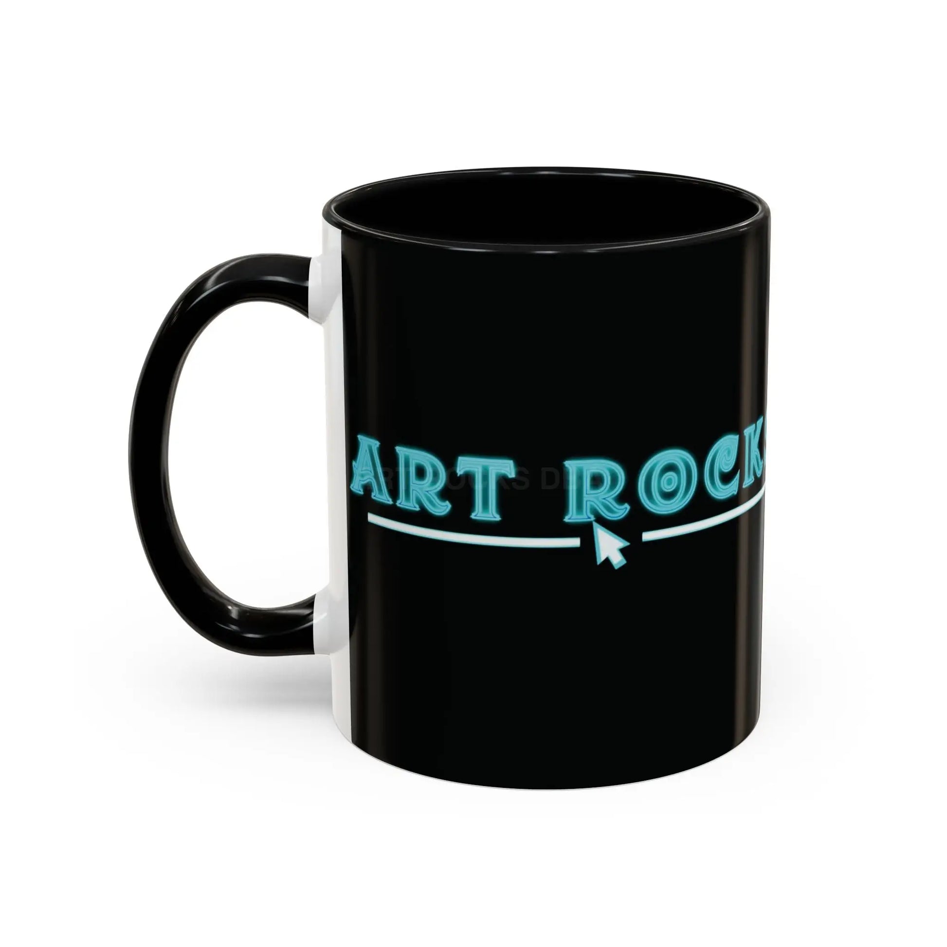 Majestic Wolf – Retro Neon Graphic Accent Mug (11/15oz) - Mug