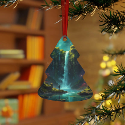 Metal Ornament — Fantasy Waterfall Scene Ornament - Home Decor
