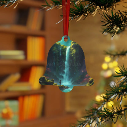 Metal Ornament — Fantasy Waterfall Scene Ornament - Home Decor