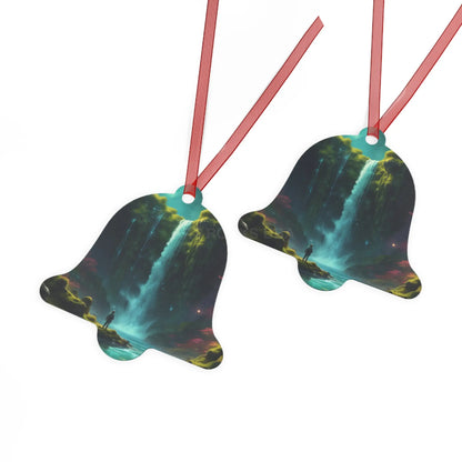 Metal Ornament — Fantasy Waterfall Scene Ornament - Home Decor