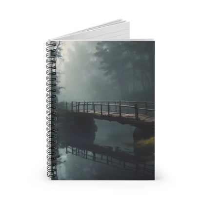 Misty Bridge Spiral Notebook - Ruled Line Journal for Nature Lovers Inspirational Stationery Eco-Friendly Gift Travel