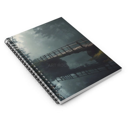Misty Bridge Spiral Notebook - Ruled Line Journal for Nature Lovers Inspirational Stationery Eco-Friendly Gift Travel