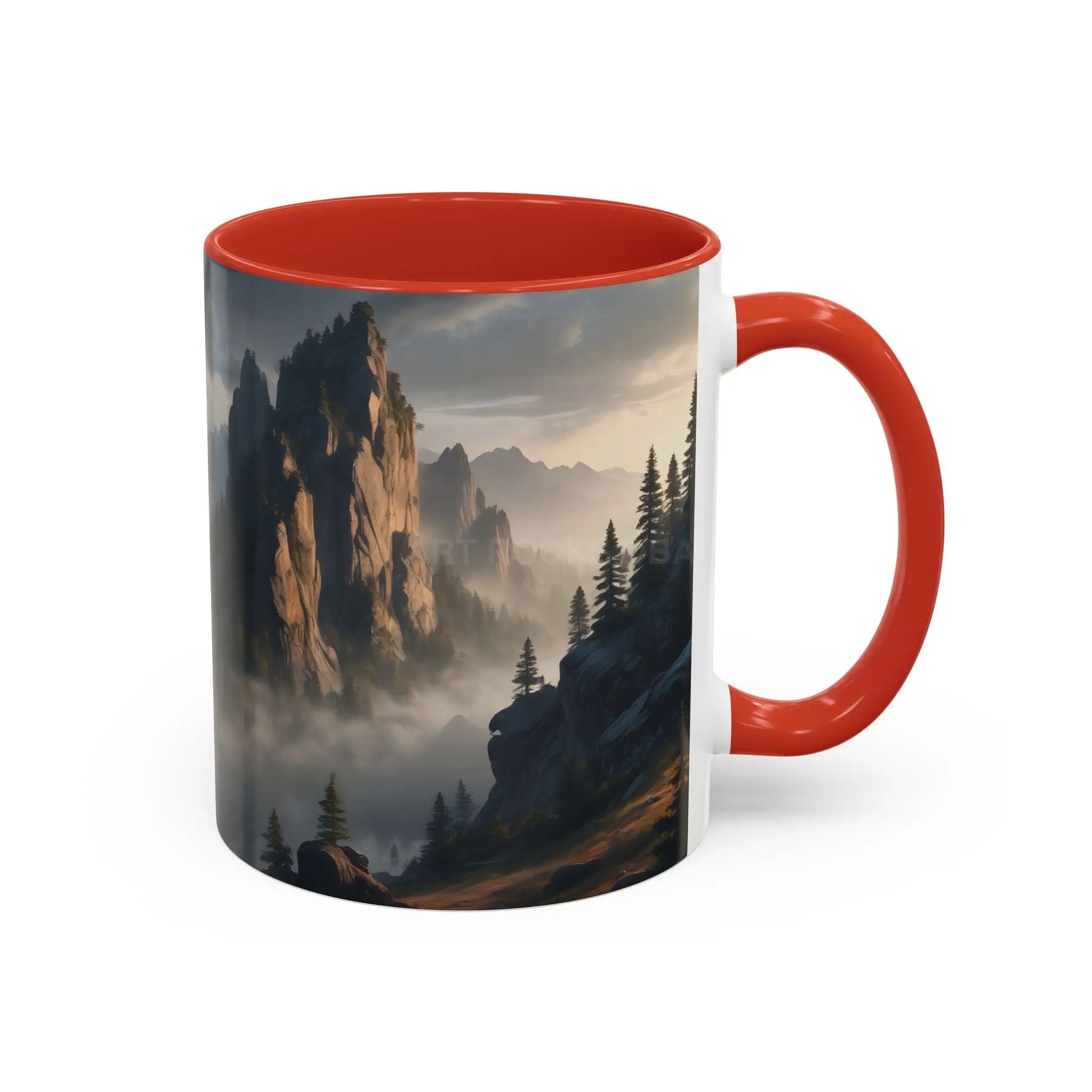 Misty Mountaintop Coffee Mug – Misty Peaks Accent Ceramic Mug (11/15oz) - Mug