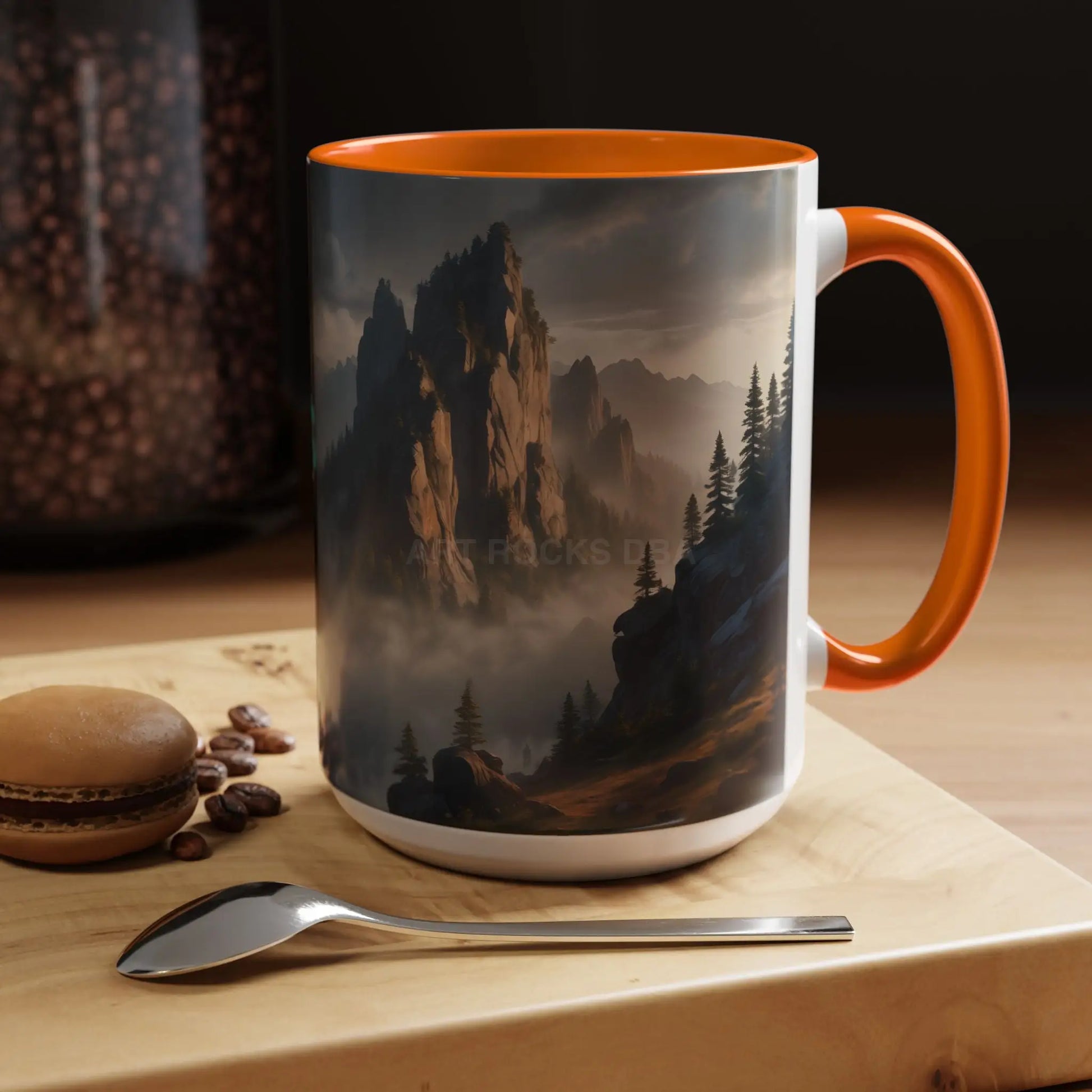 Misty Mountaintop Coffee Mug – Misty Peaks Accent Ceramic Mug (11/15oz) - Mug