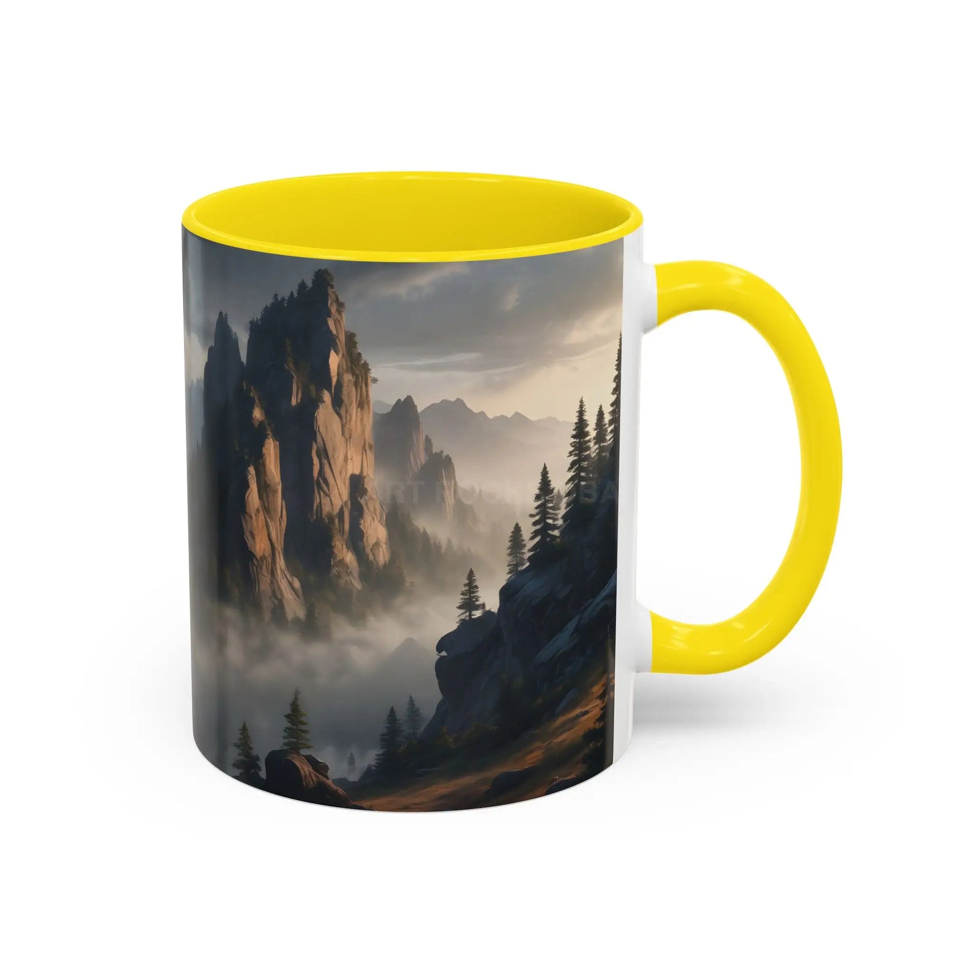 Misty Mountaintop Coffee Mug – Misty Peaks Accent Ceramic Mug (11/15oz) - Mug