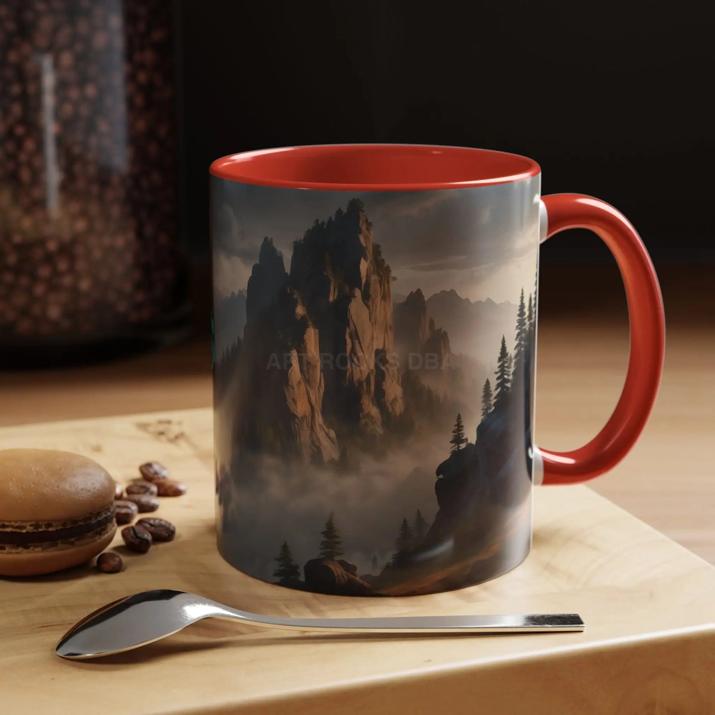 Misty Mountaintop Coffee Mug – Misty Peaks Accent Ceramic Mug (11/15oz) - Mug