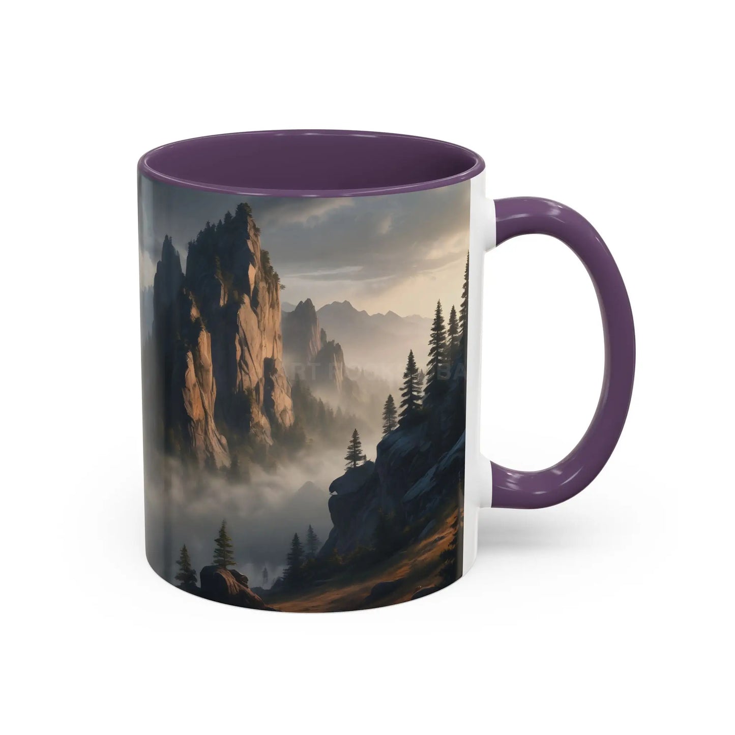 Misty Mountaintop Coffee Mug – Misty Peaks Accent Ceramic Mug (11/15oz) - Mug