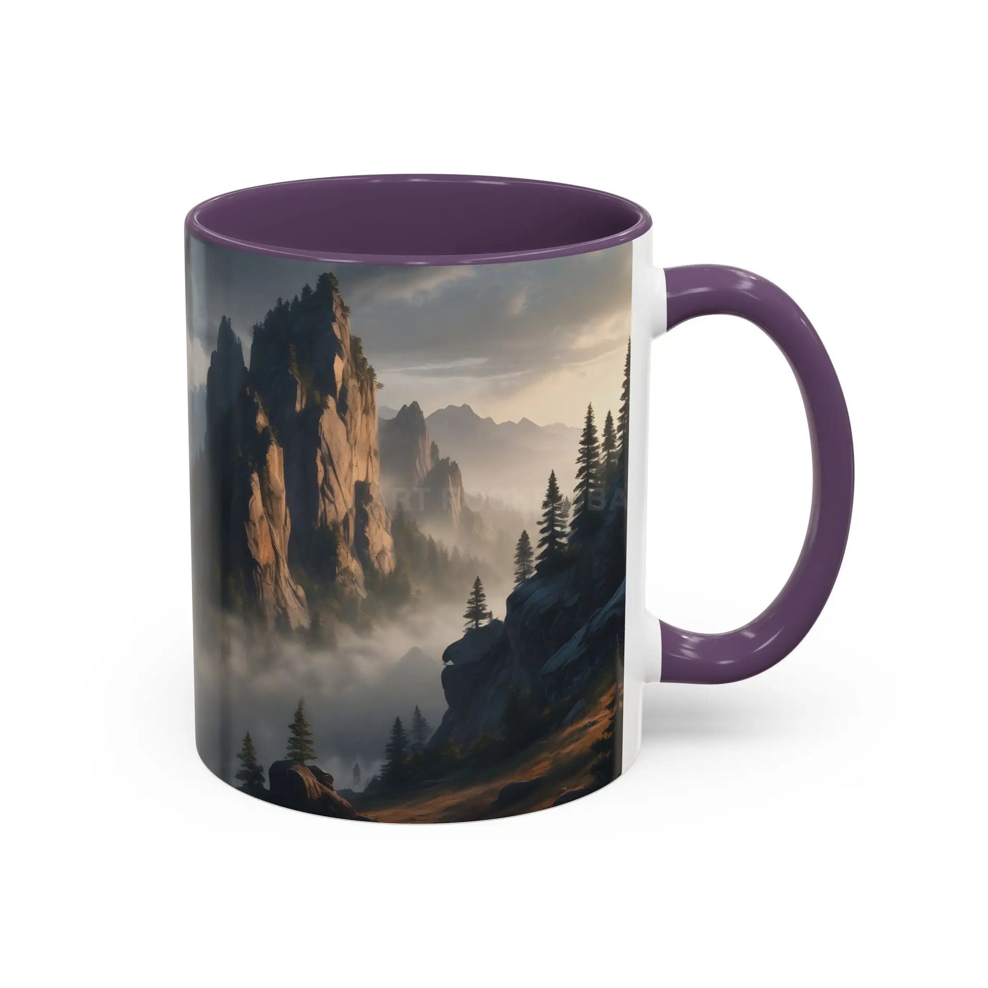 Misty Mountaintop Coffee Mug – Misty Peaks Accent Ceramic Mug (11/15oz) - Mug