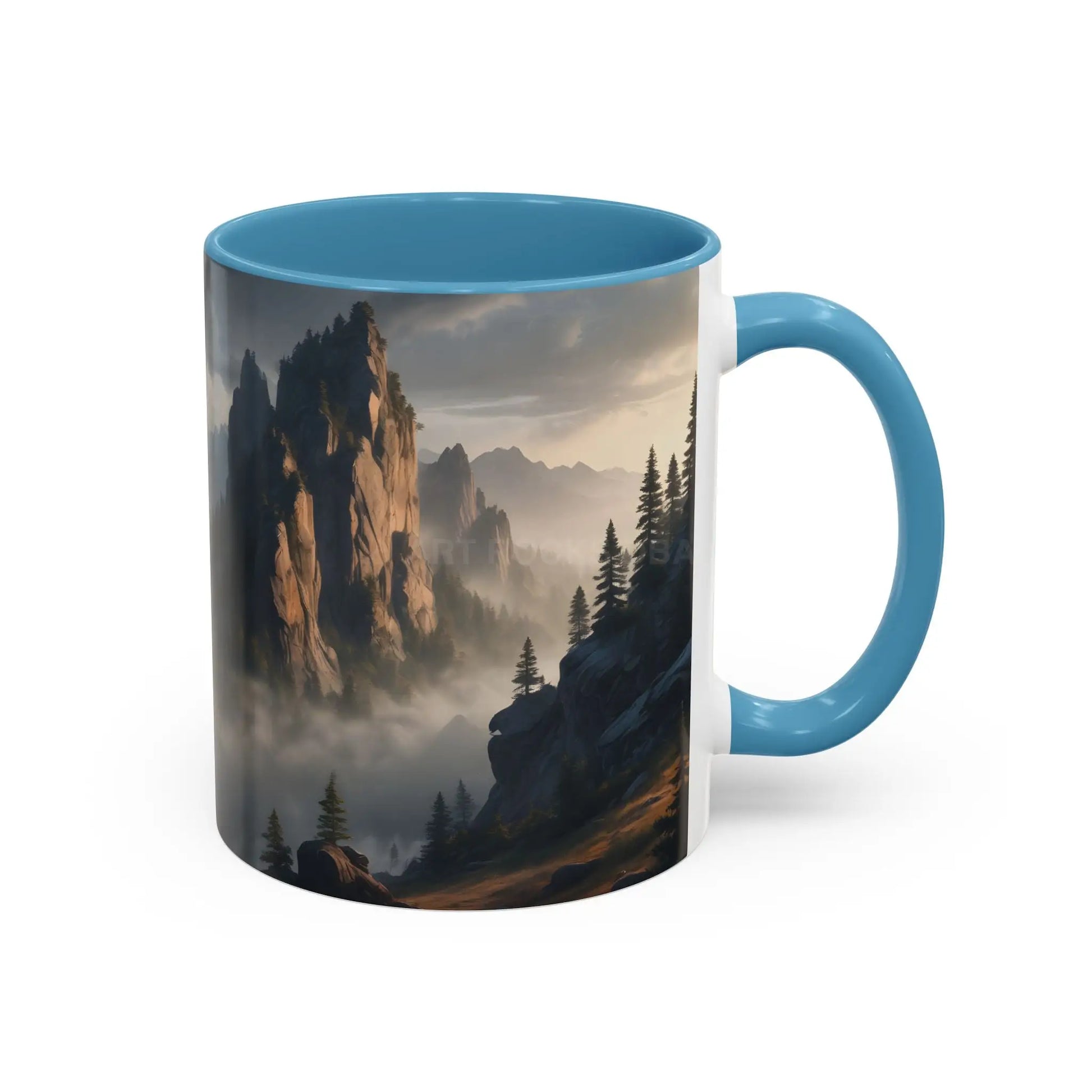 Misty Mountaintop Coffee Mug – Misty Peaks Accent Ceramic Mug (11/15oz) - Mug