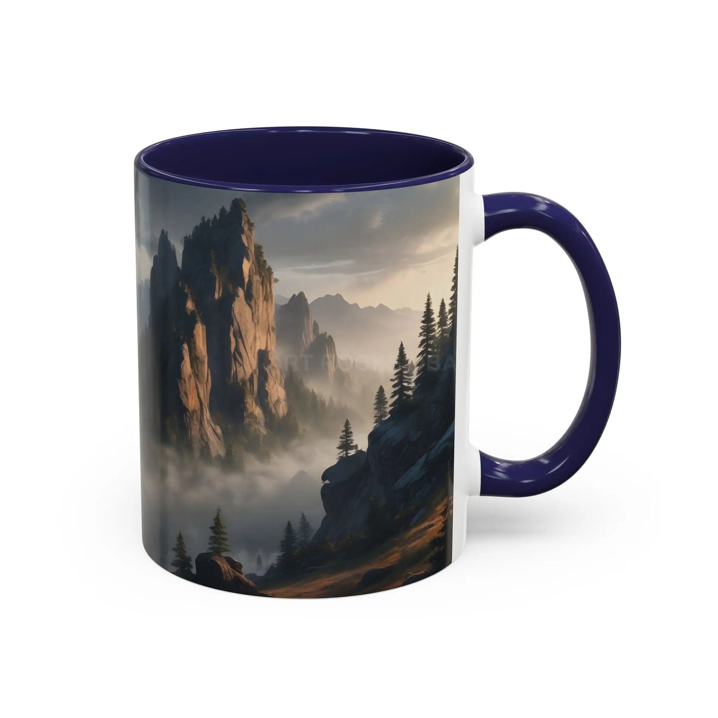 Misty Mountaintop Coffee Mug – Misty Peaks Accent Ceramic Mug (11/15oz) - Mug