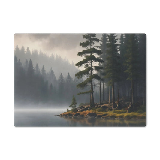 Misty Woods Lake Cutting Board — Tranquil Forest Lake Decorative Kitchen Board - Small - Home Decor