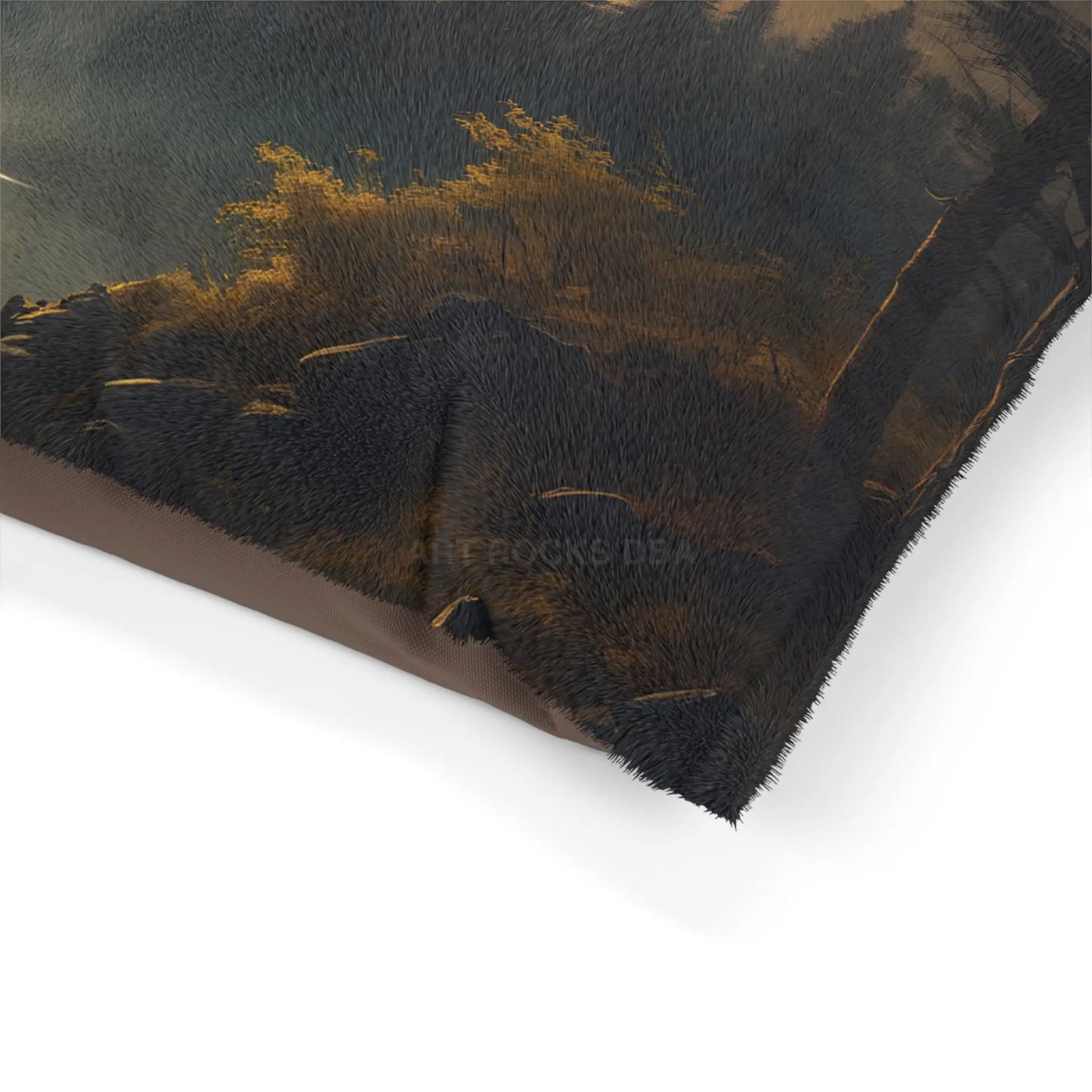 Moonlit Forest Pet Bed — Cozy Scenic Dog & Cat Cushion - Pets