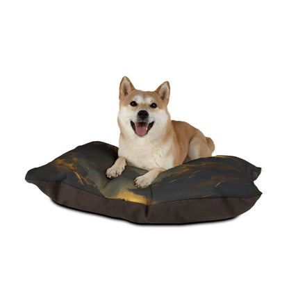 Moonlit Forest Pet Bed — Cozy Scenic Dog & Cat Cushion - Pets
