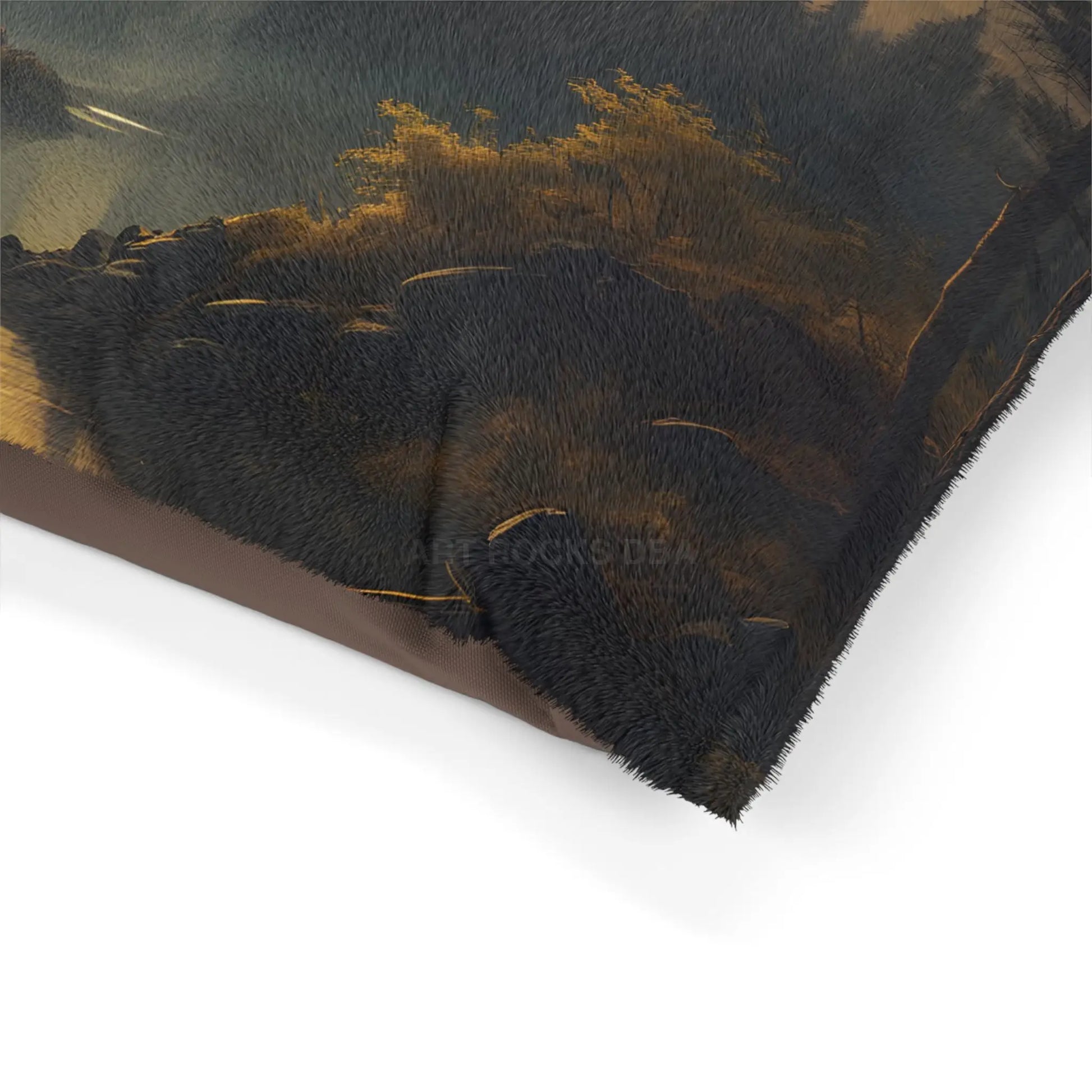 Moonlit Forest Pet Bed — Cozy Scenic Dog & Cat Cushion - Pets