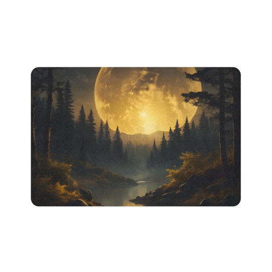 Moonlit Forest Pet Food Mat (12x18) - 12’’ × 18’’ / Rectangle - Pets