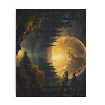 Moonlit Forest Puzzle — Scenic Night Landscape Jigsaw (120/252/500 pcs) - Puzzle