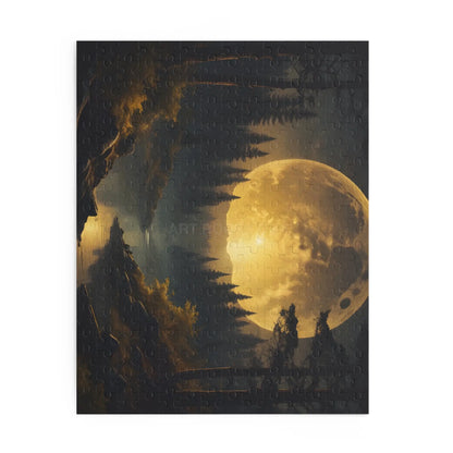 Moonlit Forest Puzzle — Scenic Night Landscape Jigsaw (120/252/500 pcs) - Puzzle