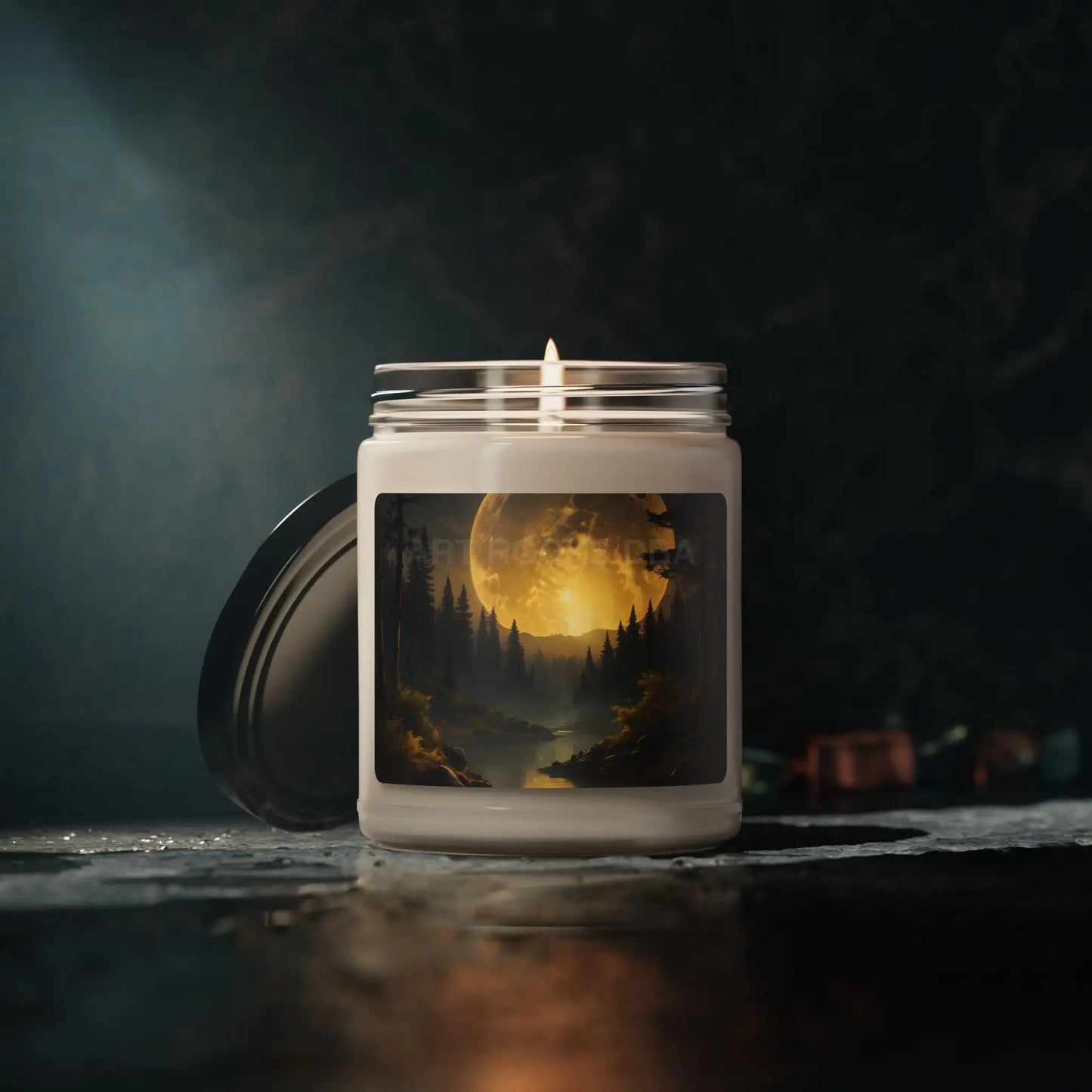 Moonlit Forest Scented Candle - Cozy Home Decor Relaxation Gift Aromatherapy Fall/Winter Vibes Gift for Her - Apple