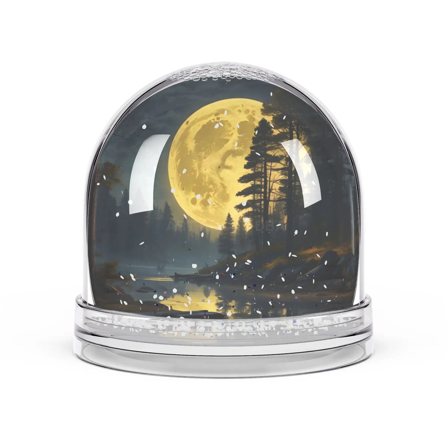 Moonlit Forest Snow Globe — Winter Night Scenic Keepsake - 3.5’’ × 3.4’’ - Home Decor