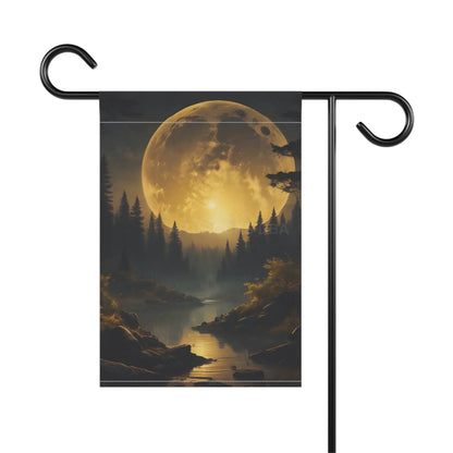 Moonlit Garden Banner | Outdoor Decor Seasonal Home Accent Nature Flag Garden Art Unique Gift for Nature Lovers - 12’’