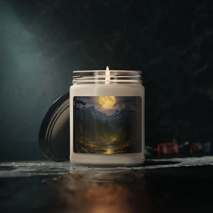 Moonlit Mountain Escape Soy Candle- Aromatic Gift for Home Relaxation Meditation Cozy Evenings Nature Lovers Self-Care