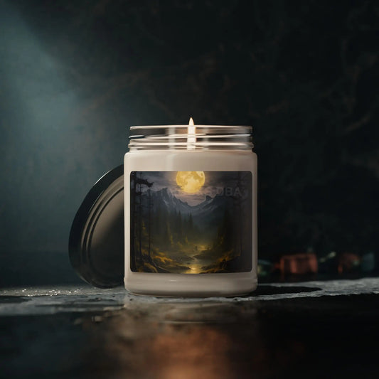 Moonlit Mountain Escape Soy Candle- Aromatic Gift for Home Relaxation Meditation Cozy Evenings Nature Lovers Self-Care