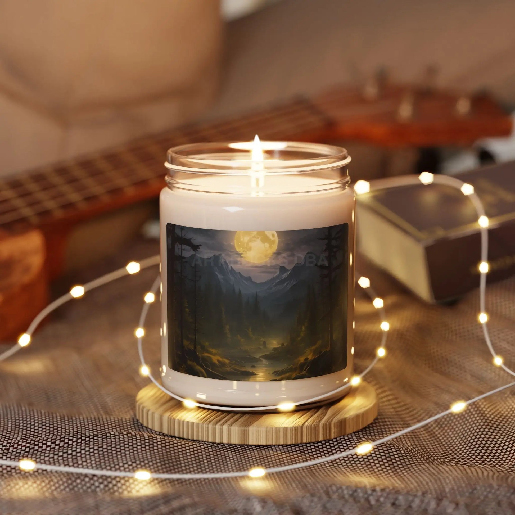 Moonlit Mountain Escape Soy Candle- Aromatic Gift for Home Relaxation Meditation Cozy Evenings Nature Lovers Self-Care